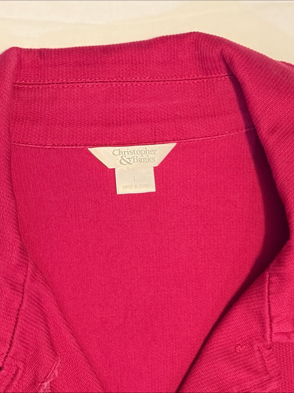 Christopher & Banks Women’s Raspberry Button-Front Jacket - Picture 2 of 4